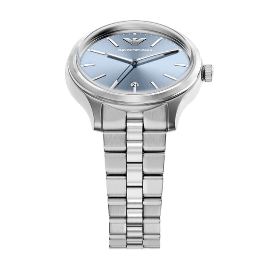 Orologio solo tempo Emporio Armani Dario quadrante azzurro MISURA UNICA