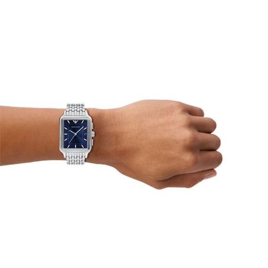 Orologio solo tempo Emporio Armani Diego quadrante blu MISURA UNICA