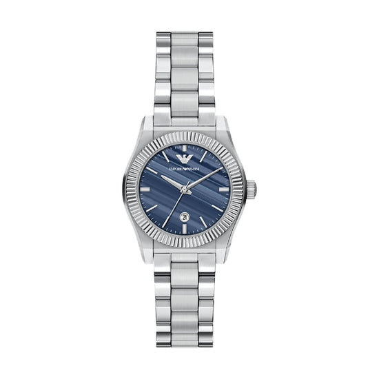 Orologio Emporio Armani Federica acciaio quadrante blu MISURA UNICA