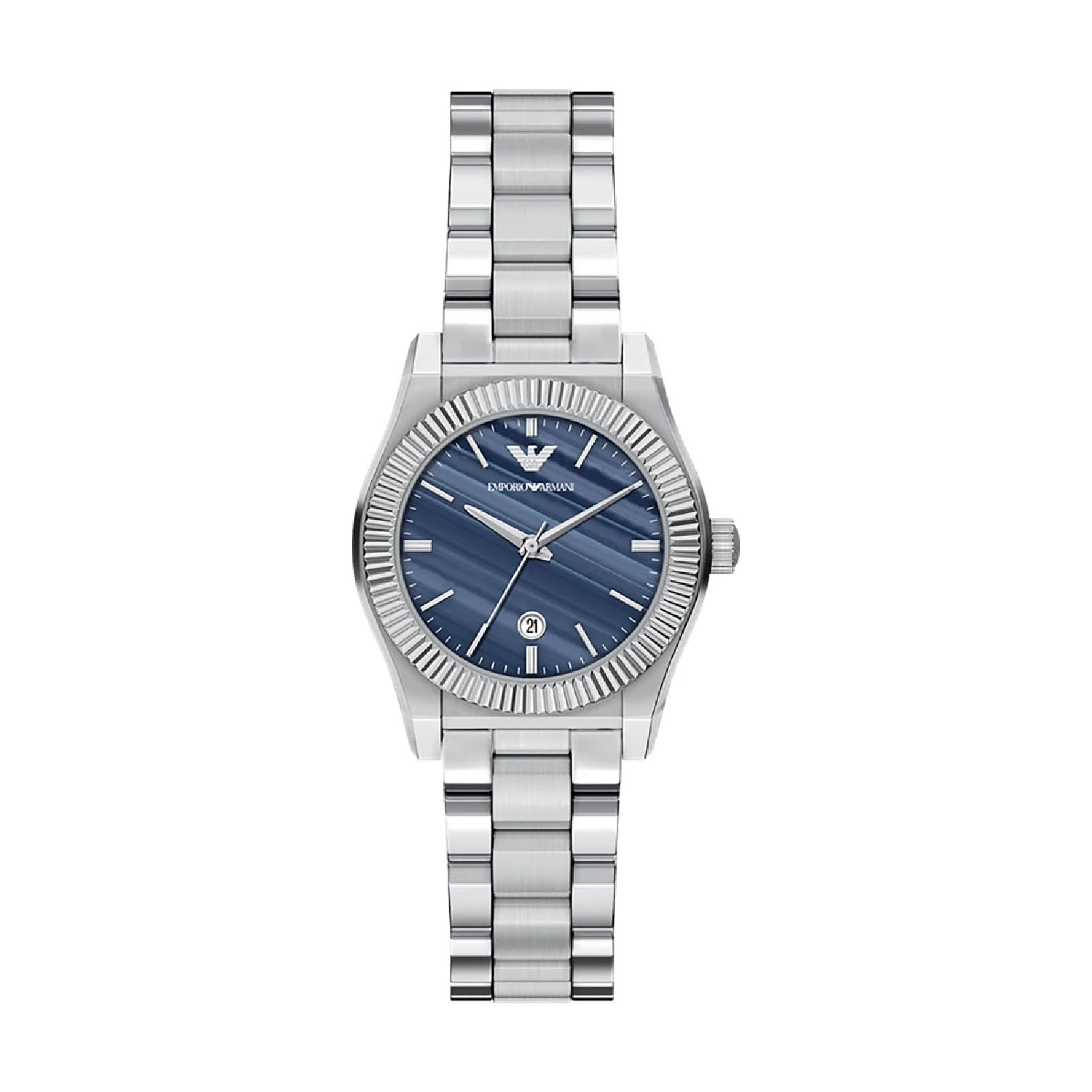 Orologio Emporio Armani Federica acciaio quadrante blu MISURA UNICA