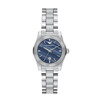 Orologio Emporio Armani Federica acciaio quadrante blu MISURA UNICA