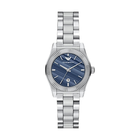 Orologio Emporio Armani Federica acciaio quadrante blu MISURA UNICA