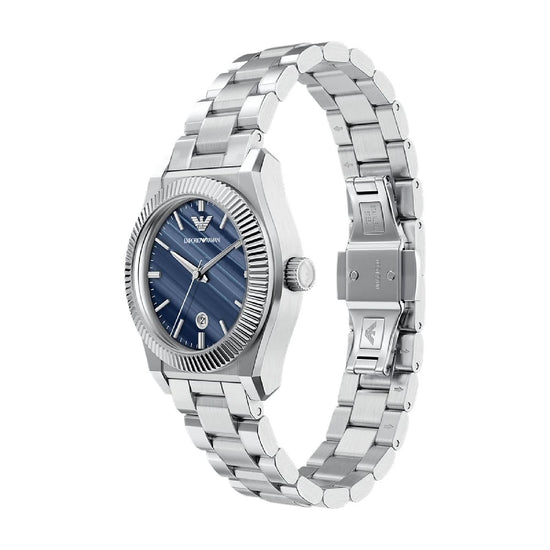 Orologio Emporio Armani Federica acciaio quadrante blu MISURA UNICA