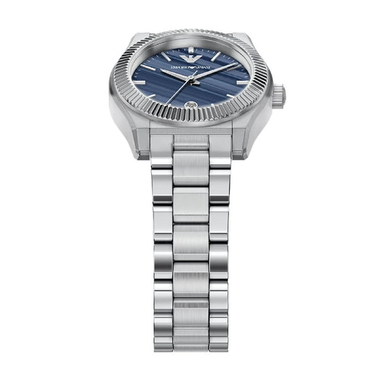 Orologio Emporio Armani Federica acciaio quadrante blu MISURA UNICA