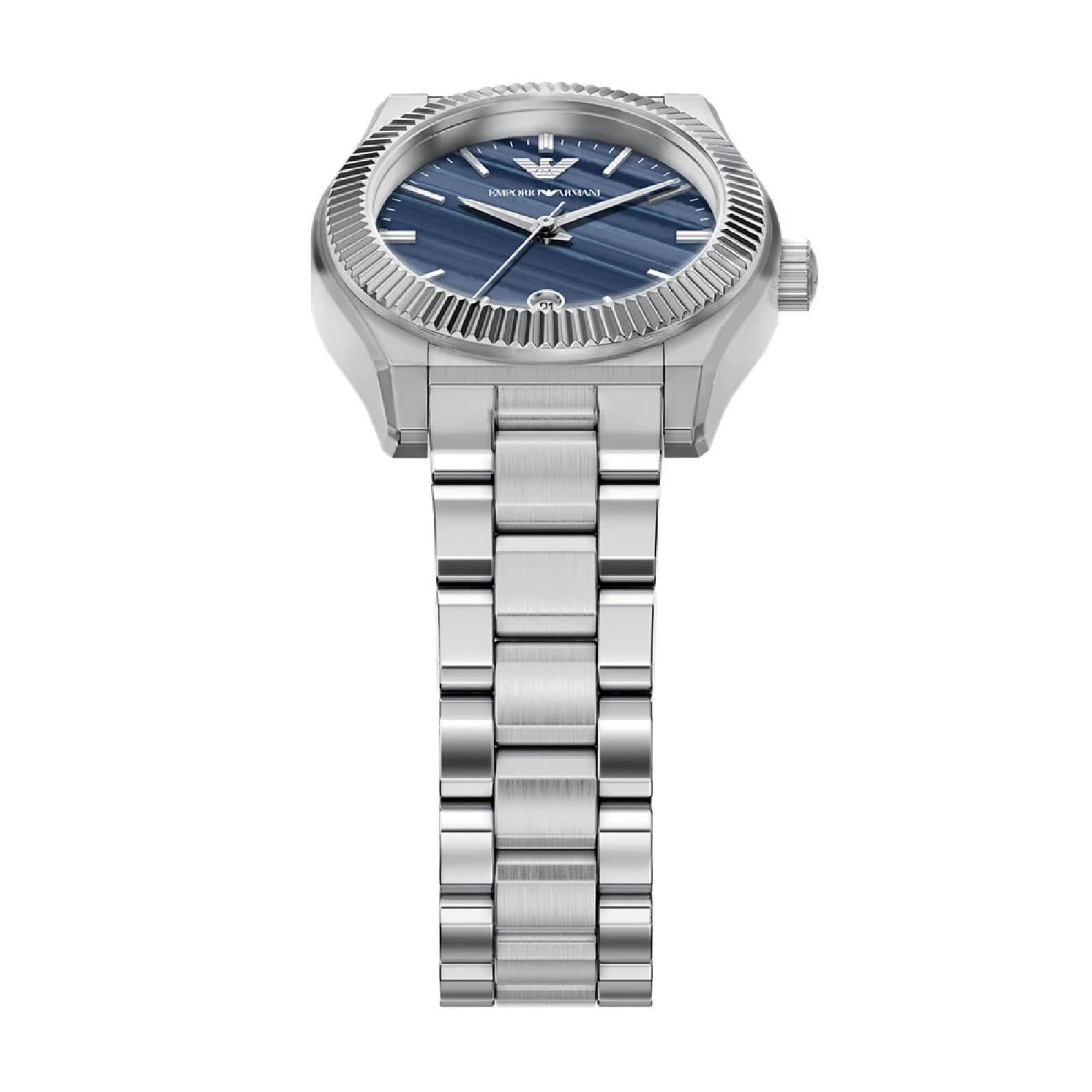 Orologio Emporio Armani Federica acciaio quadrante blu MISURA UNICA
