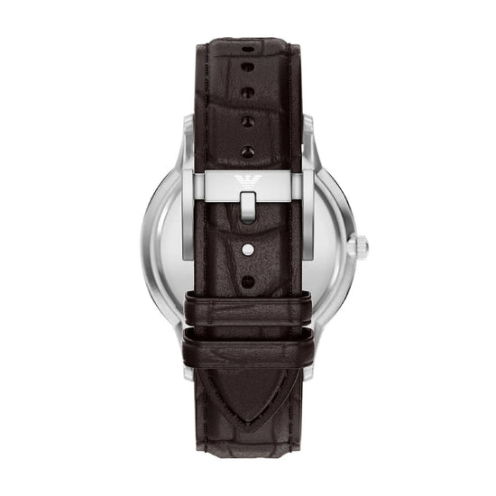 Orologio solo tempo Emporio Armani Renato cinturino marrone MISURA UNICA