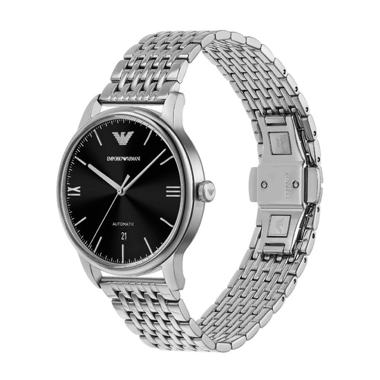 Orologio solo tempo Armani in acciaio argento e nero AR.AR60081