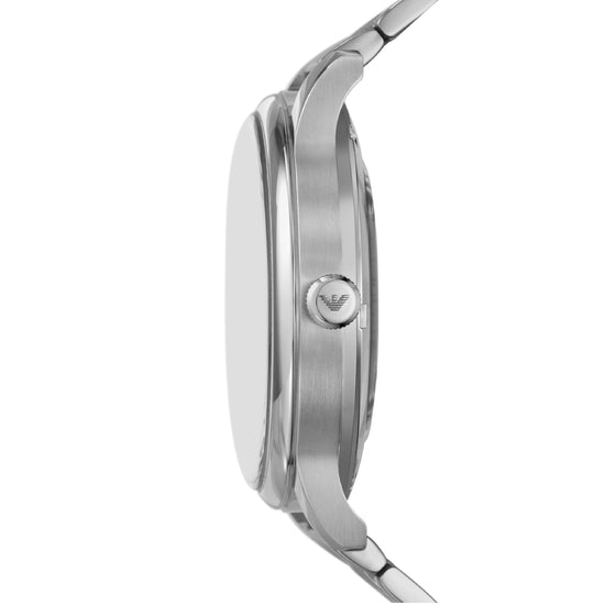 Orologio solo tempo Armani in acciaio argento e nero AR.AR60081