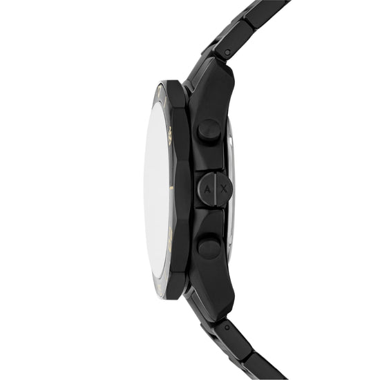 Orologio cronografo Armani Exchange Spencer in acciaio nero MISURA UNICA