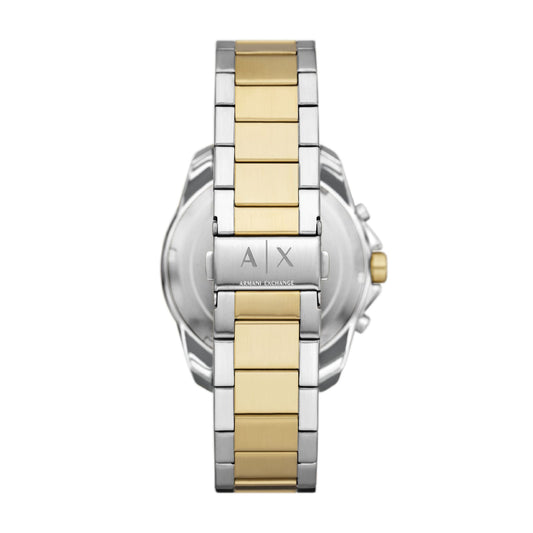 Orologio Armani Exchange in acciaio bicolor e quadrante verde MISURA UNICA