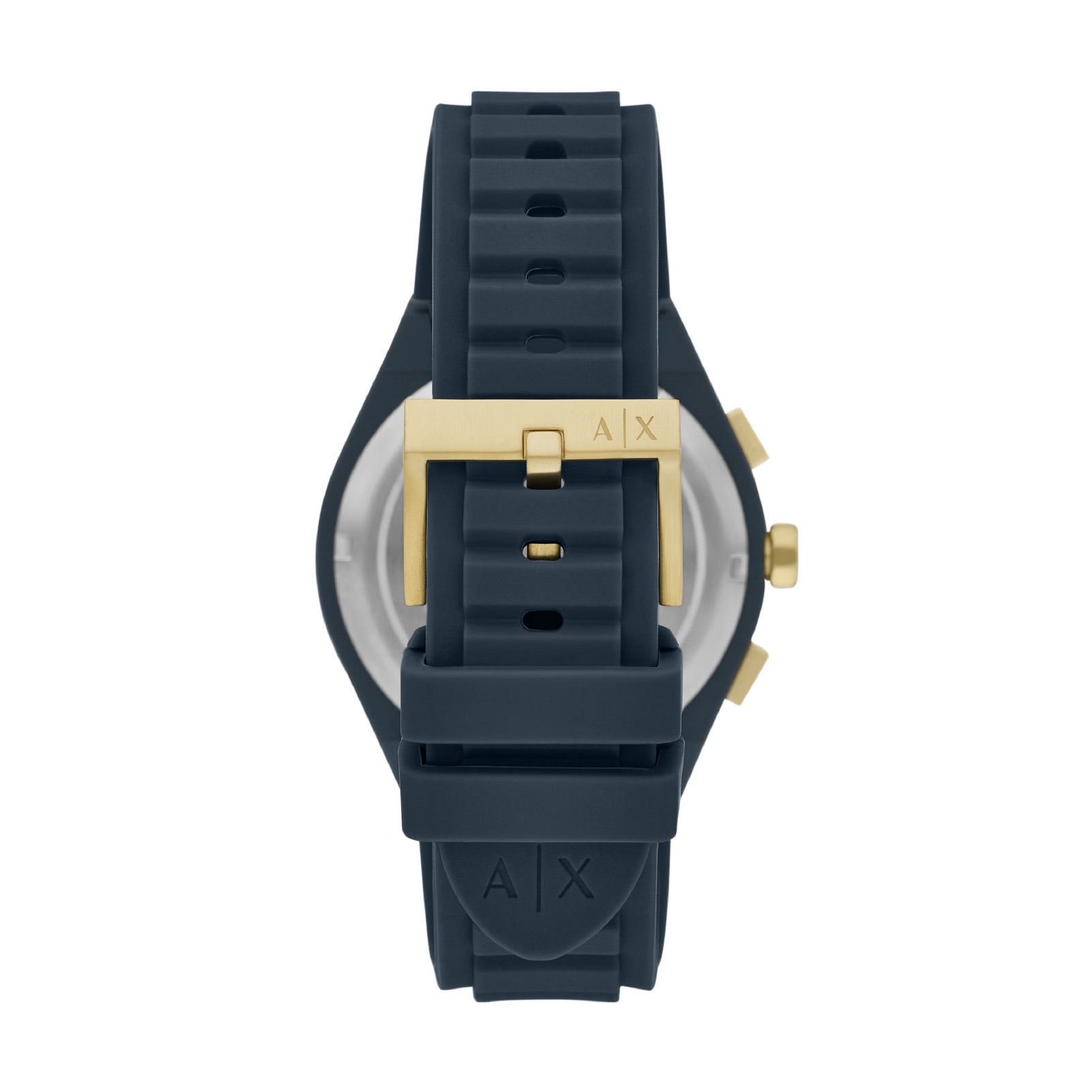 Orologio cronografo Armani Exchange in silicone e nylon blu MISURA UNICA