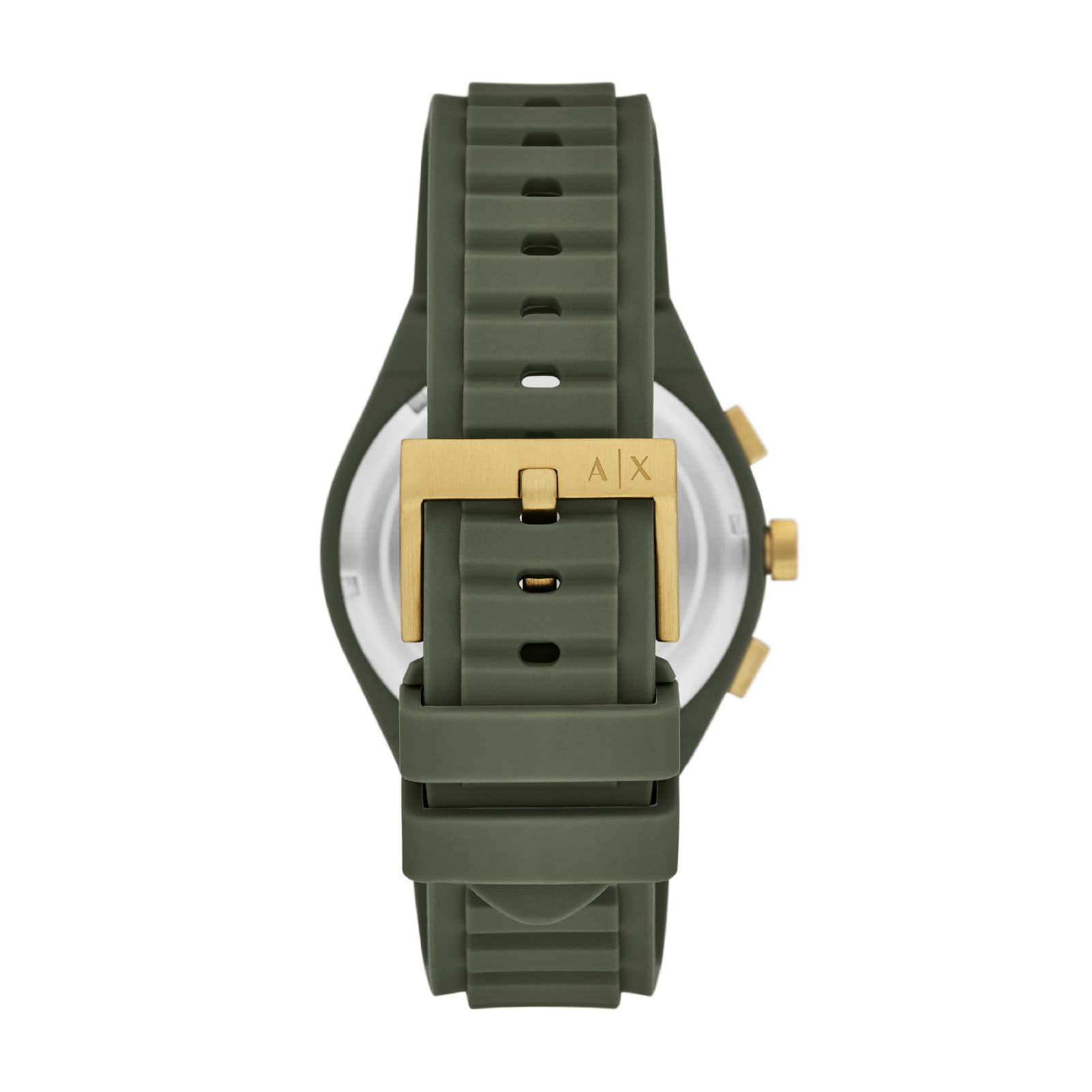 Orologio crono da uomo Armani Exchange in silicone verde MISURA UNICA