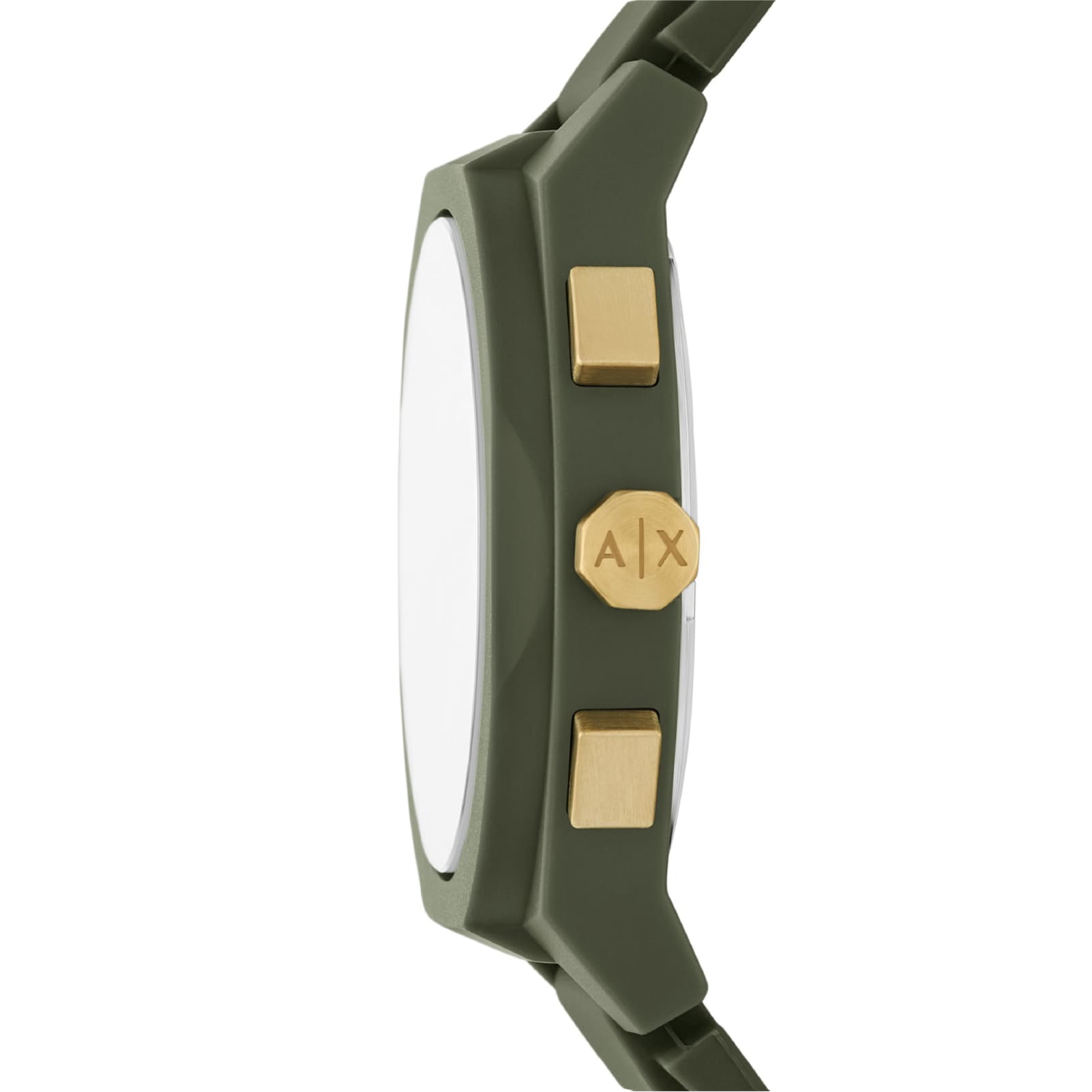 Orologio crono da uomo Armani Exchange in silicone verde MISURA UNICA