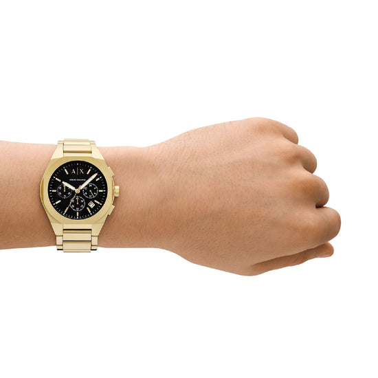 Orologio cronografo Armani Exchange in acciaio color oro AR.AX4180