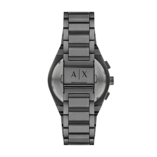 Orologio Armani Exchange in acciaio grigio e quadrante blu MISURA UNICA