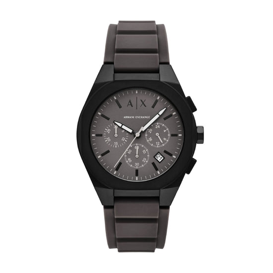 Orologio crono da uomo Armani Exchange in silicone grigio MISURA UNICA