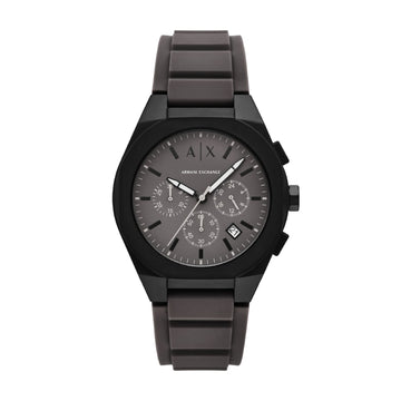 Orologio crono da uomo Armani Exchange in silicone grigio MISURA UNICA