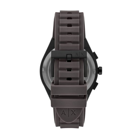 Orologio crono da uomo Armani Exchange in silicone grigio MISURA UNICA