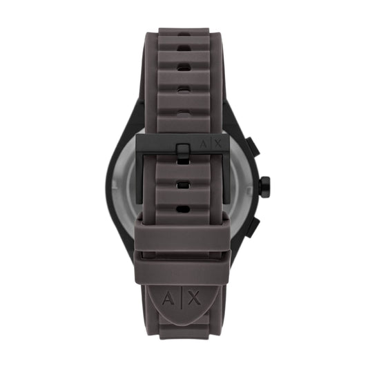 Orologio crono da uomo Armani Exchange in silicone grigio MISURA UNICA