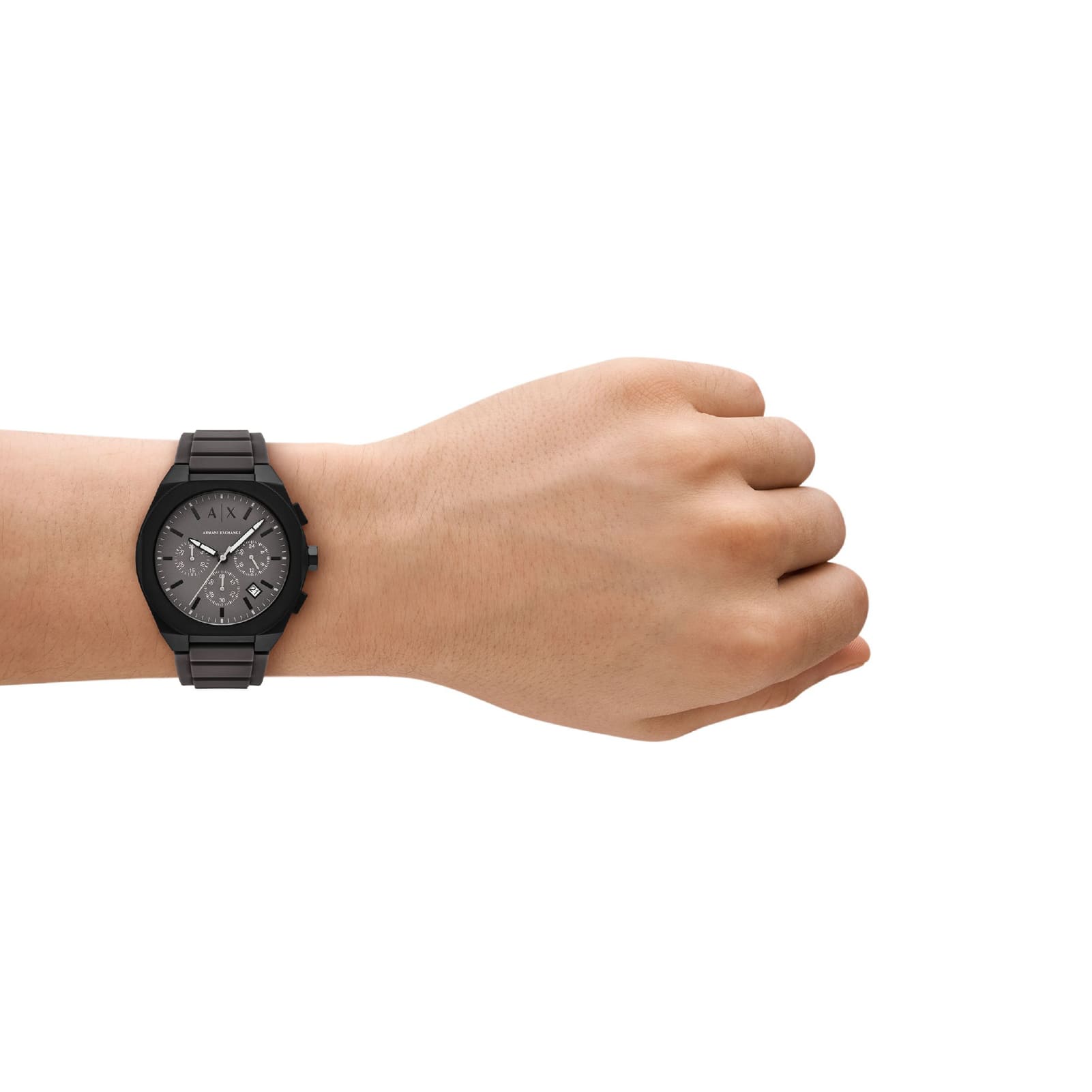 Orologio crono da uomo Armani Exchange in silicone grigio MISURA UNICA
