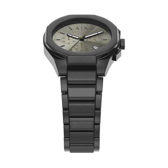 Orologio Armani Exchange Sync acciaio ip gun quadrante verde MISURA UNICA
