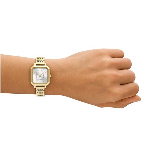 Orologio solo tempo Armani Exchange Leila in acciaio dorato MISURA UNICA