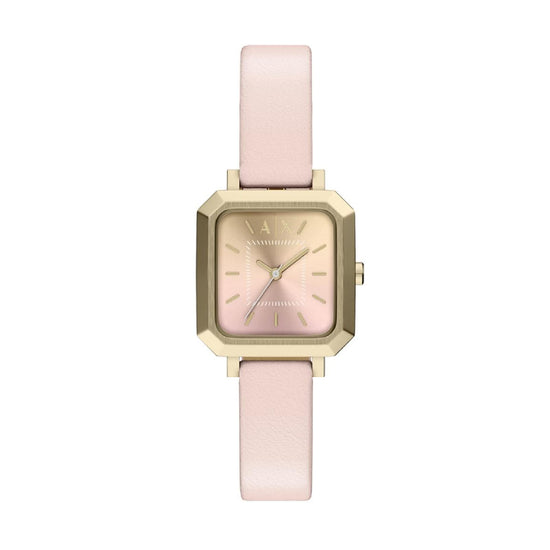 Orologio Armani Exchange Leila quadrante e cinturino rosa MISURA UNICA