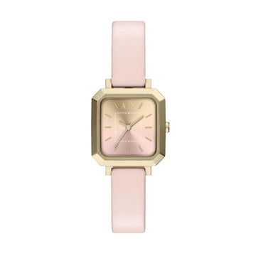 Orologio Armani Exchange Leila quadrante e cinturino rosa MISURA UNICA
