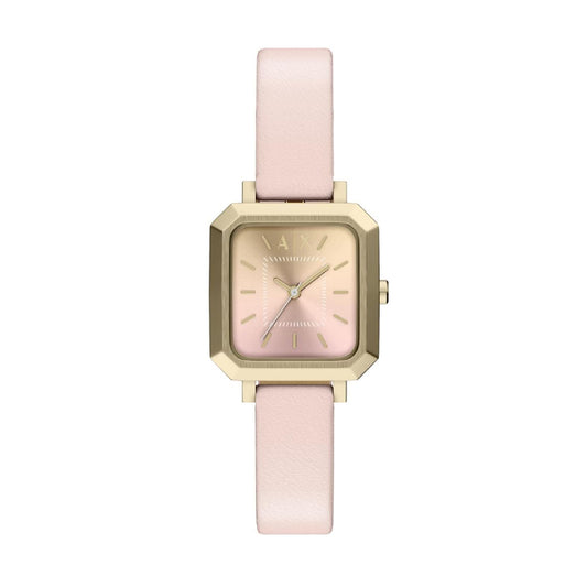 Orologio Armani Exchange Leila quadrante e cinturino rosa MISURA UNICA