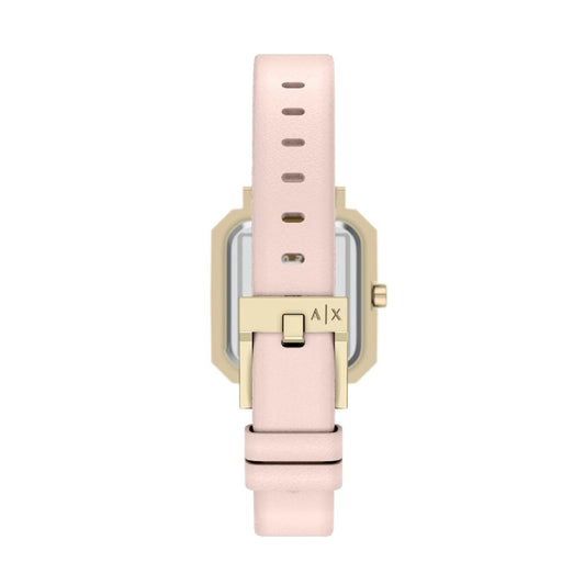 Orologio Armani Exchange Leila quadrante e cinturino rosa MISURA UNICA