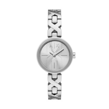 Orologio da donna Armani Exchange in acciaio con maglie a X MISURA UNICA
