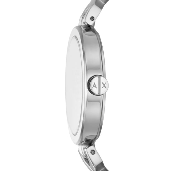 Orologio da donna Armani Exchange in acciaio con maglie a X MISURA UNICA