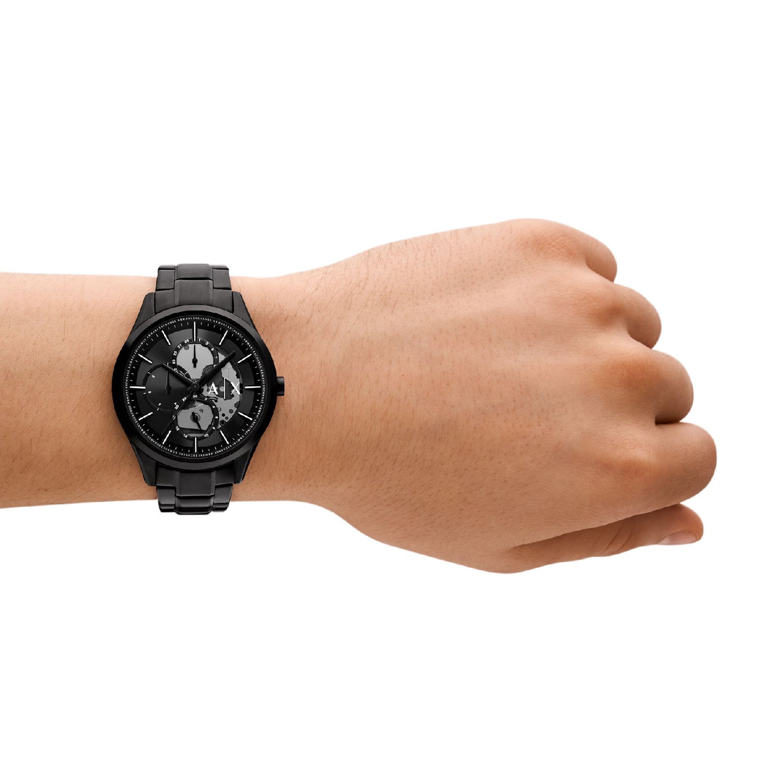 Set con orologio multifunzione Armani Exchange in acciaio nero AR.AX7160SET