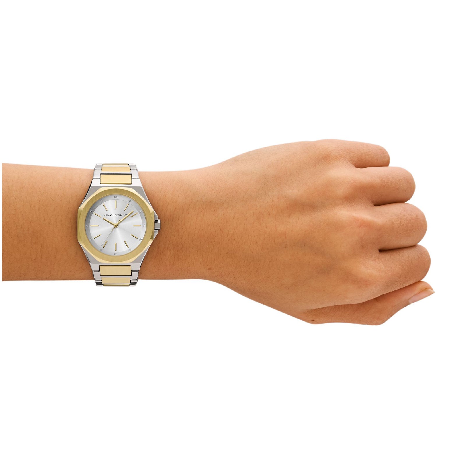 Set Armani Exchange in acciaio inossidabile color argento e oro AR.AX7161SET