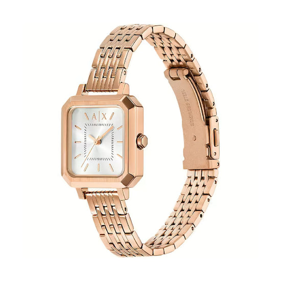 Set orologio e bracciale Armani Exchange Leila colore rosa MISURA UNICA