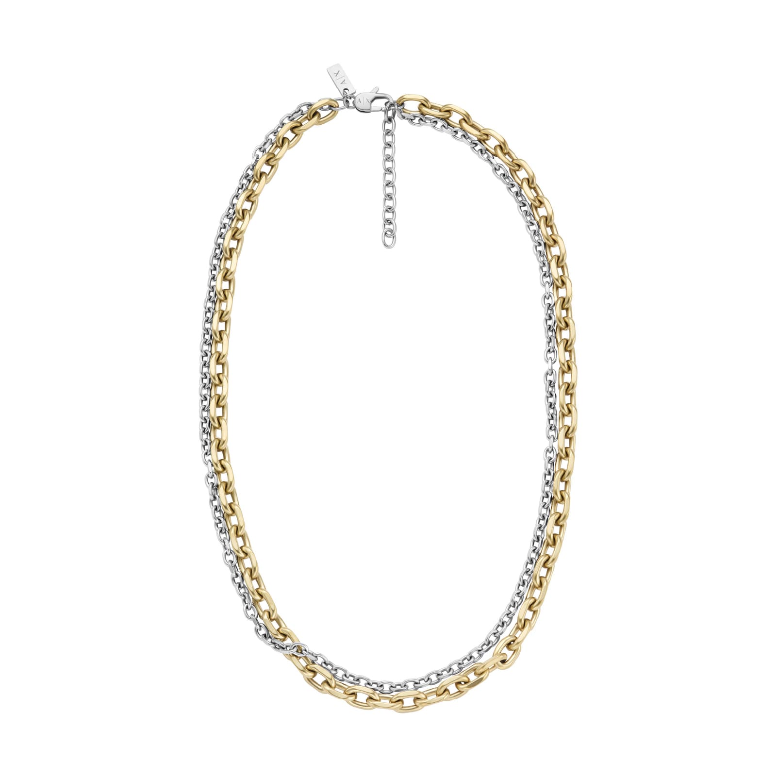 Collana multifilo Armani Exchange in acciaio bicolor dorato MISURA UNICA