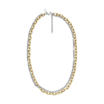 Collana multifilo Armani Exchange in acciaio bicolor dorato MISURA UNICA
