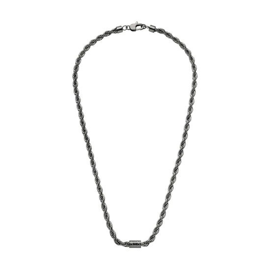 Collana girocollo da uomo Armani Exchange in acciaio nero MISURA UNICA