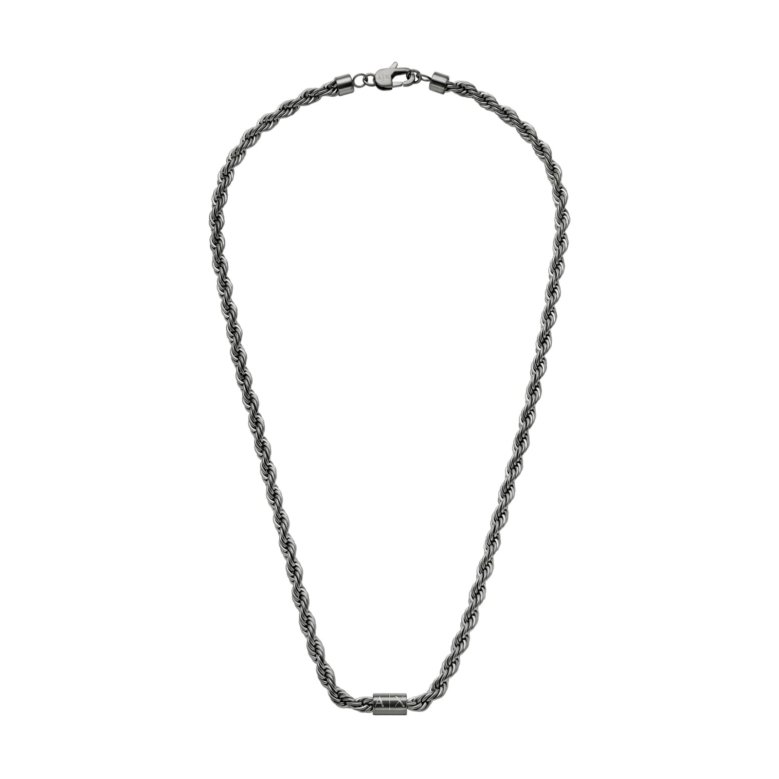 Collana girocollo da uomo Armani Exchange in acciaio nero MISURA UNICA