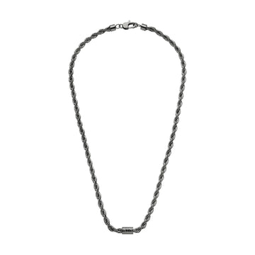 Collana girocollo da uomo Armani Exchange in acciaio nero MISURA UNICA