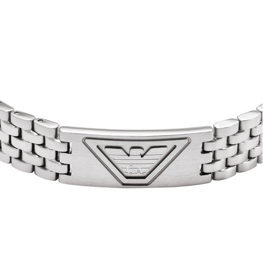 Bracciale a catena Armani in acciaio inossidabile color argento AR.EGS3126040