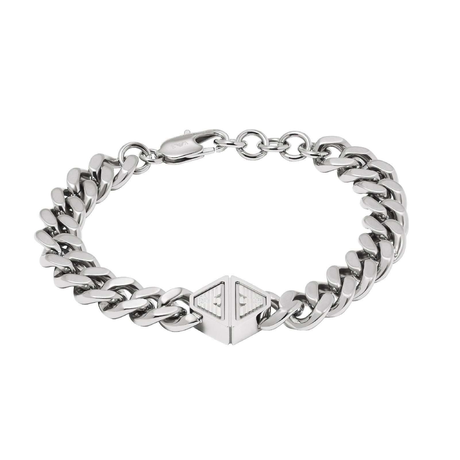 Bracciale a catena Armani in acciaio inossidabile color argento AR.EGS3132040