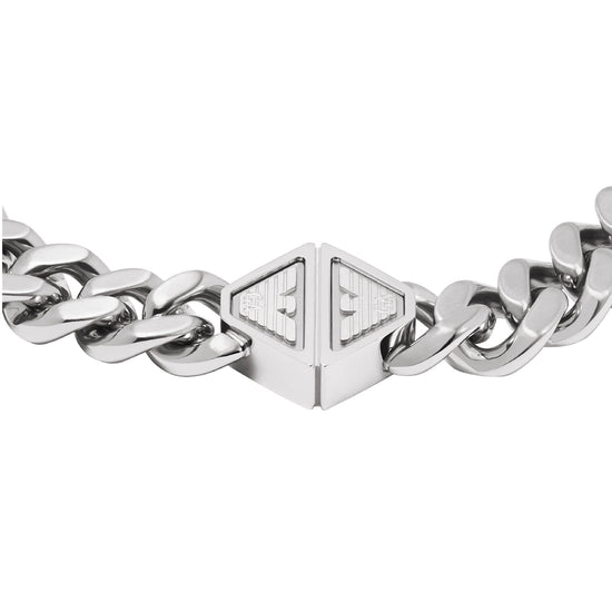 Bracciale a catena Armani in acciaio inossidabile color argento AR.EGS3132040