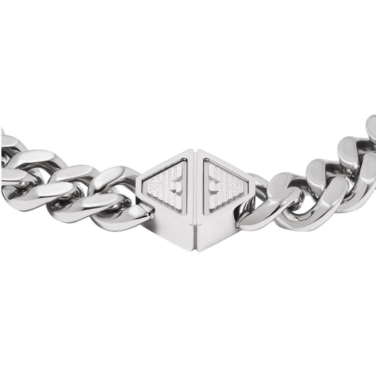 Bracciale a catena Armani in acciaio inossidabile color argento AR.EGS3132040