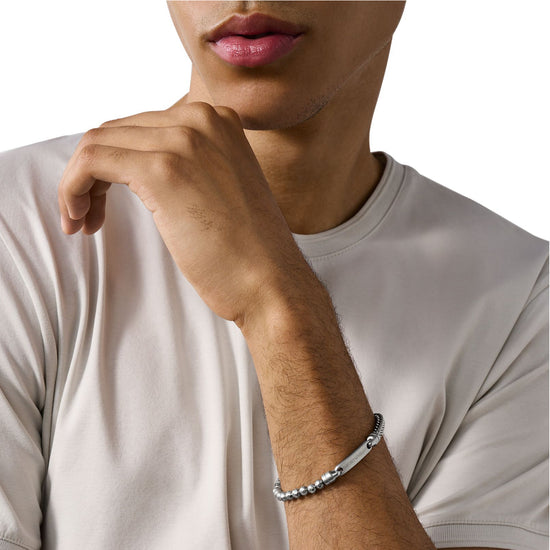 Bracciale catena da uomo del brand Armani in acciaio Regolabile 19-21 cm