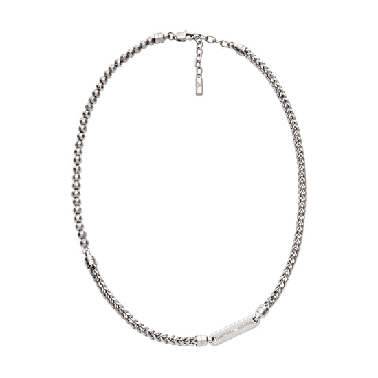 Collana girocollo catena da uomo della Armani in acciaio MISURA UNICA