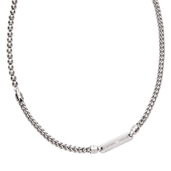 Collana girocollo catena da uomo della Armani in acciaio MISURA UNICA
