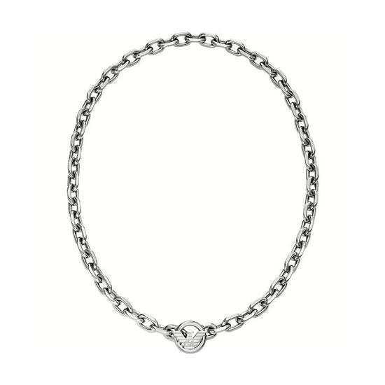 Collana catena Armani acciaio con pendente eagle logo uomo MISURA UNICA