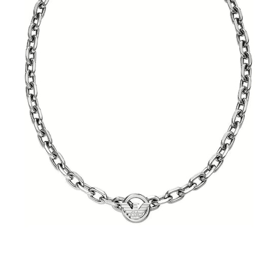 Collana catena Armani acciaio con pendente eagle logo uomo MISURA UNICA