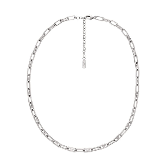 Collana girocollo collezione Armani in acciaio rodiato MISURA UNICA